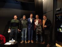 Amigos en la presentacion